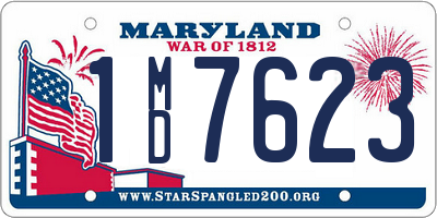 MD license plate 1MD7623