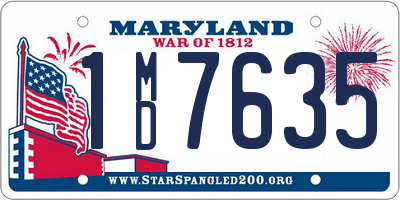 MD license plate 1MD7635