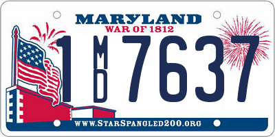 MD license plate 1MD7637