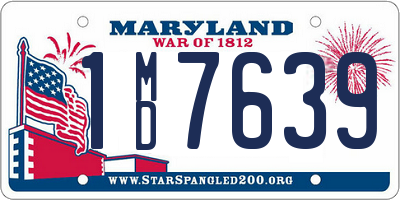 MD license plate 1MD7639