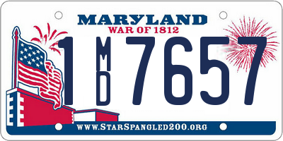 MD license plate 1MD7657