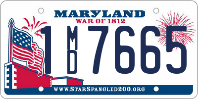 MD license plate 1MD7665
