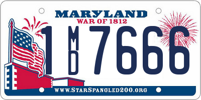 MD license plate 1MD7666