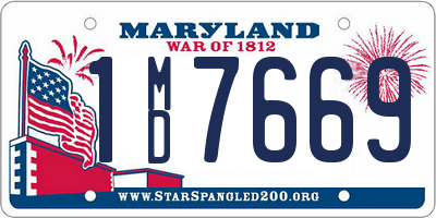 MD license plate 1MD7669