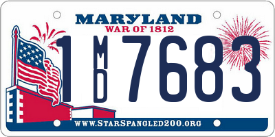 MD license plate 1MD7683