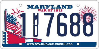 MD license plate 1MD7688