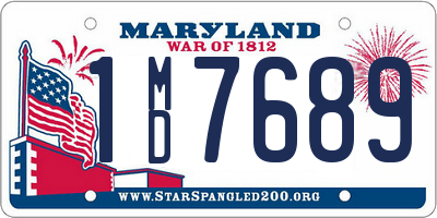 MD license plate 1MD7689