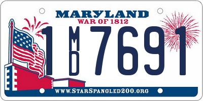 MD license plate 1MD7691