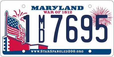 MD license plate 1MD7695