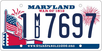 MD license plate 1MD7697