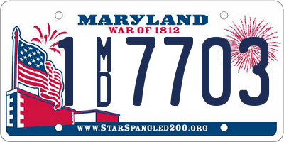 MD license plate 1MD7703