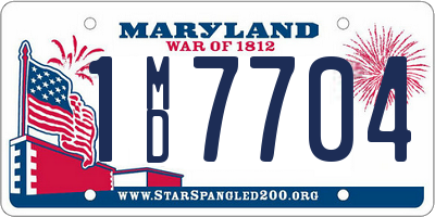 MD license plate 1MD7704