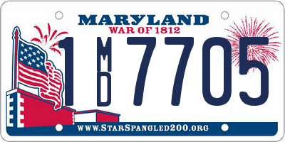 MD license plate 1MD7705