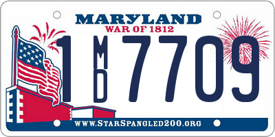 MD license plate 1MD7709