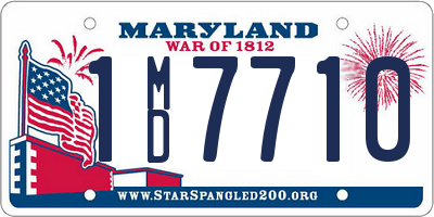 MD license plate 1MD7710