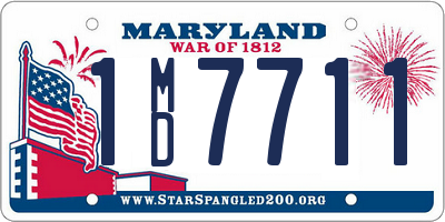 MD license plate 1MD7711