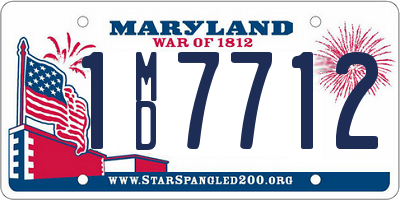 MD license plate 1MD7712