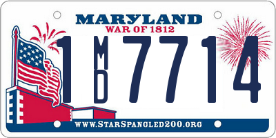 MD license plate 1MD7714