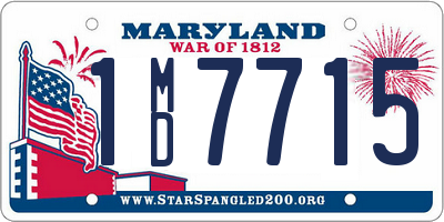 MD license plate 1MD7715