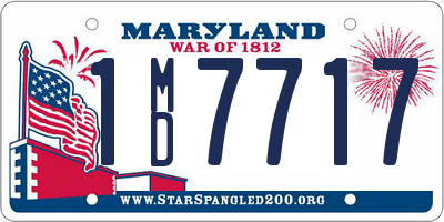 MD license plate 1MD7717