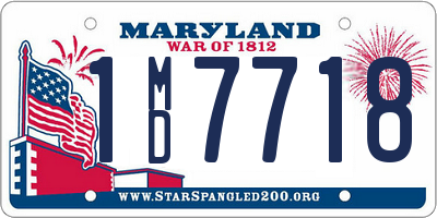 MD license plate 1MD7718