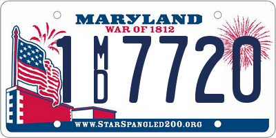 MD license plate 1MD7720