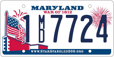 MD license plate 1MD7724