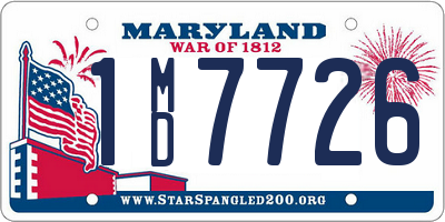 MD license plate 1MD7726