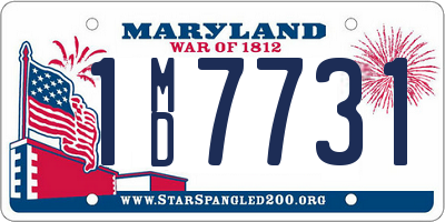 MD license plate 1MD7731