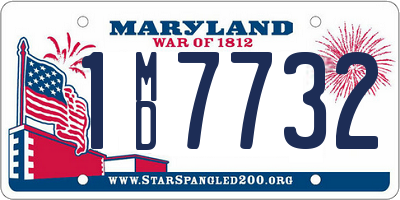 MD license plate 1MD7732