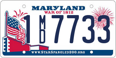 MD license plate 1MD7733