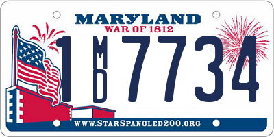 MD license plate 1MD7734