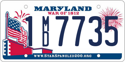 MD license plate 1MD7735