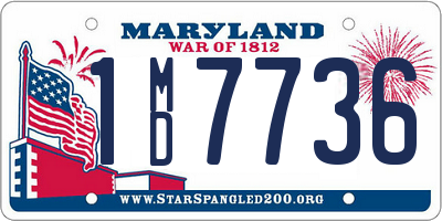 MD license plate 1MD7736