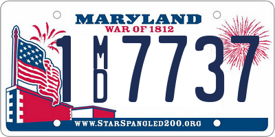 MD license plate 1MD7737