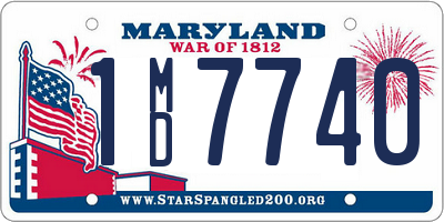 MD license plate 1MD7740