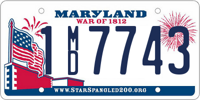 MD license plate 1MD7743