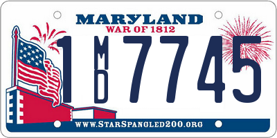 MD license plate 1MD7745