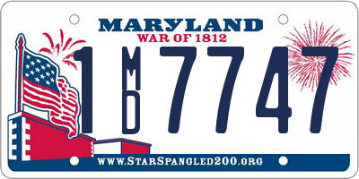 MD license plate 1MD7747