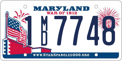 MD license plate 1MD7748