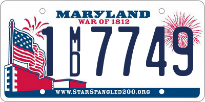 MD license plate 1MD7749