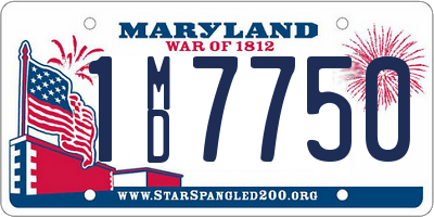 MD license plate 1MD7750