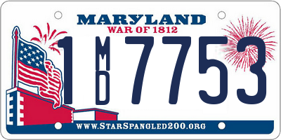 MD license plate 1MD7753