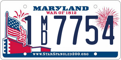 MD license plate 1MD7754