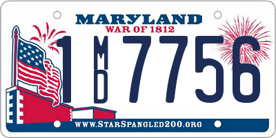 MD license plate 1MD7756