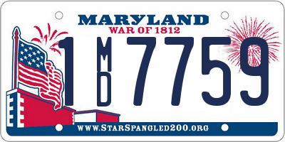 MD license plate 1MD7759