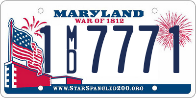 MD license plate 1MD7771