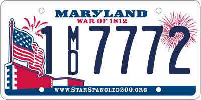 MD license plate 1MD7772