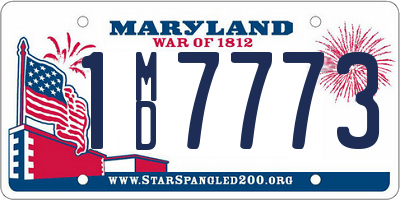 MD license plate 1MD7773