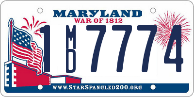 MD license plate 1MD7774